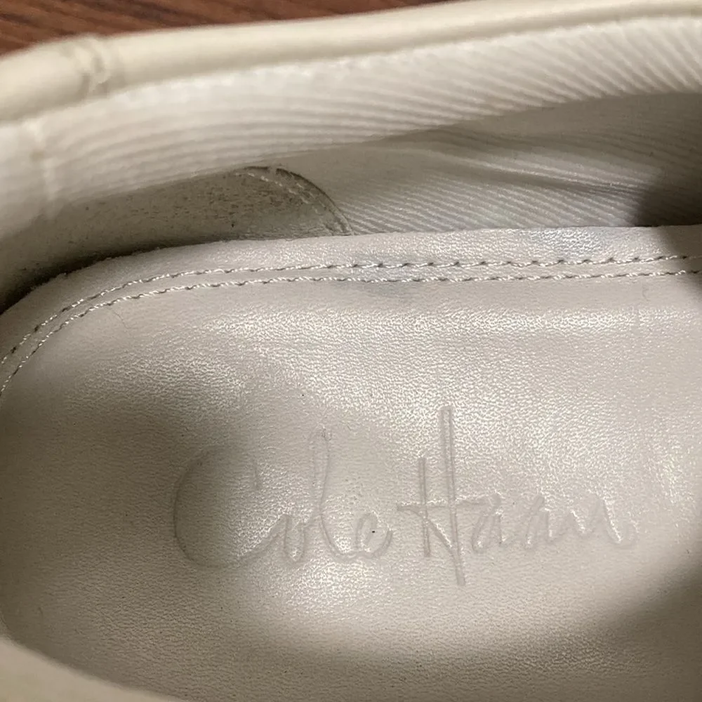 Cole Haan/Nike Air Mens Grand Pro Turf Leather Sneakers in Ivory/Stone. Sz 11 M.